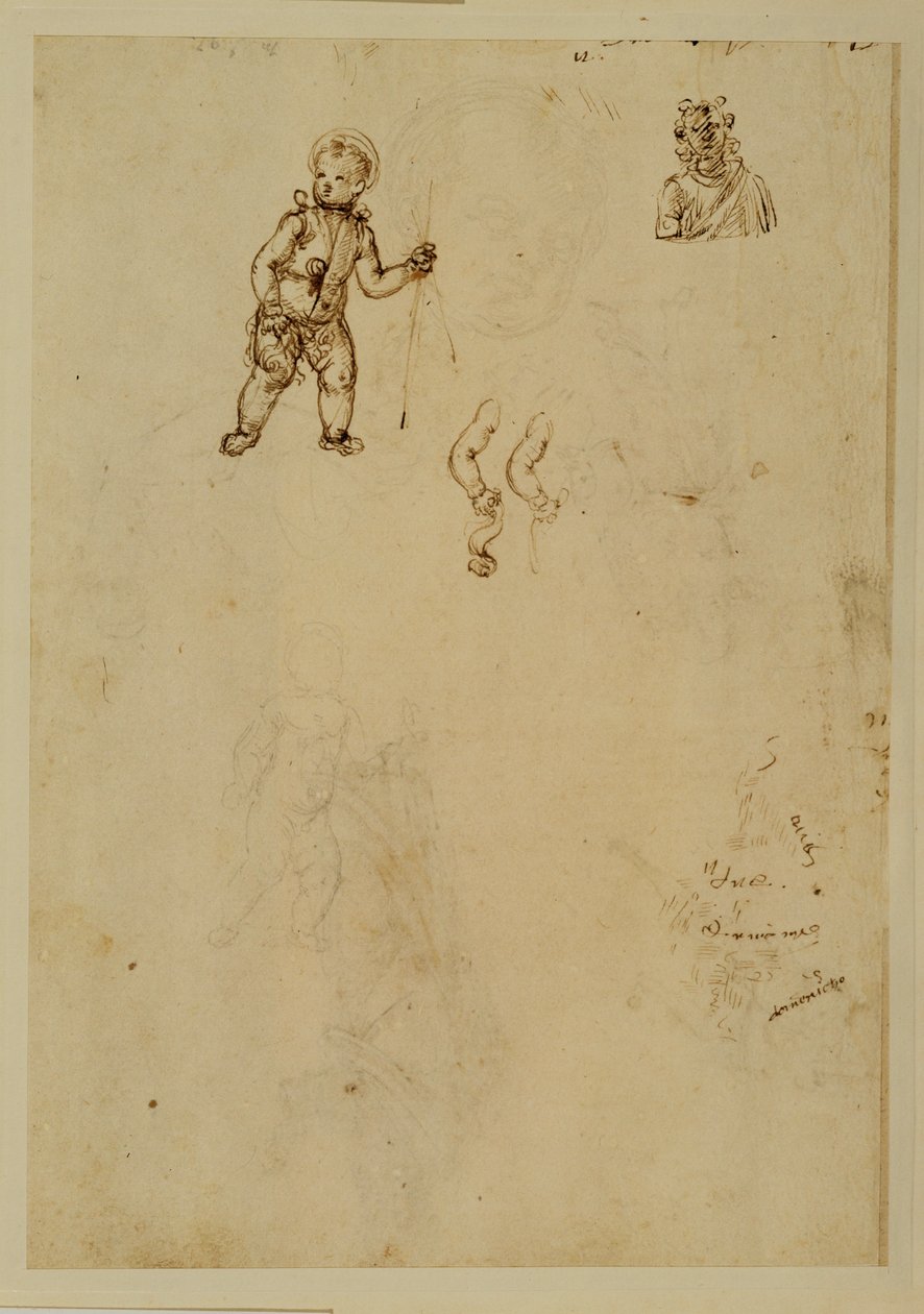 Een jonge Saint John ... door Francesco di Simone (attr. to)