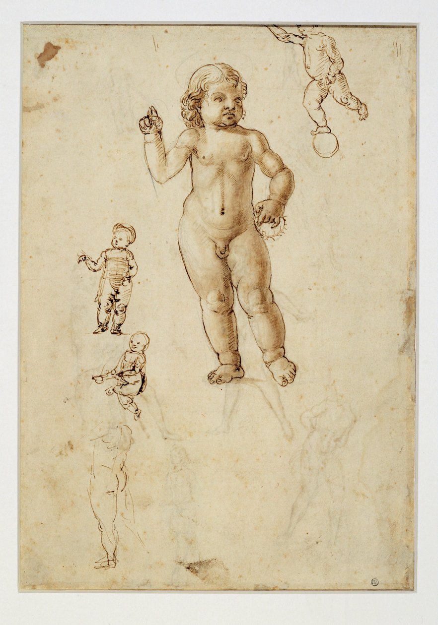 Vijf studies van kinderen ... door Francesco di Simone (attr. to)