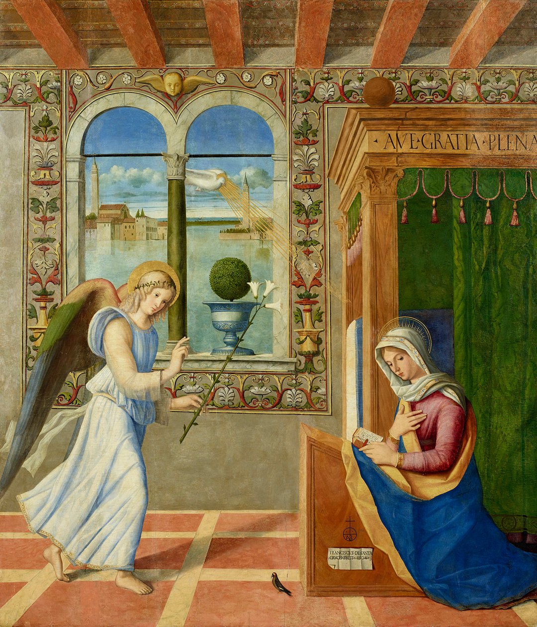 De Aankondiging, 1504 door Francesco di Simone da Santacroce