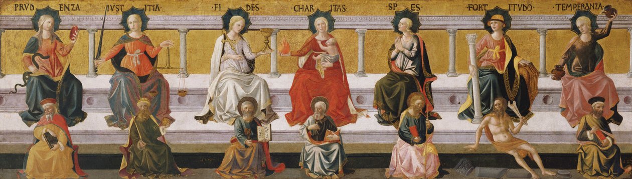 De zeven deugden, ca. 1450 door Francesco di Stefano Pesellino
