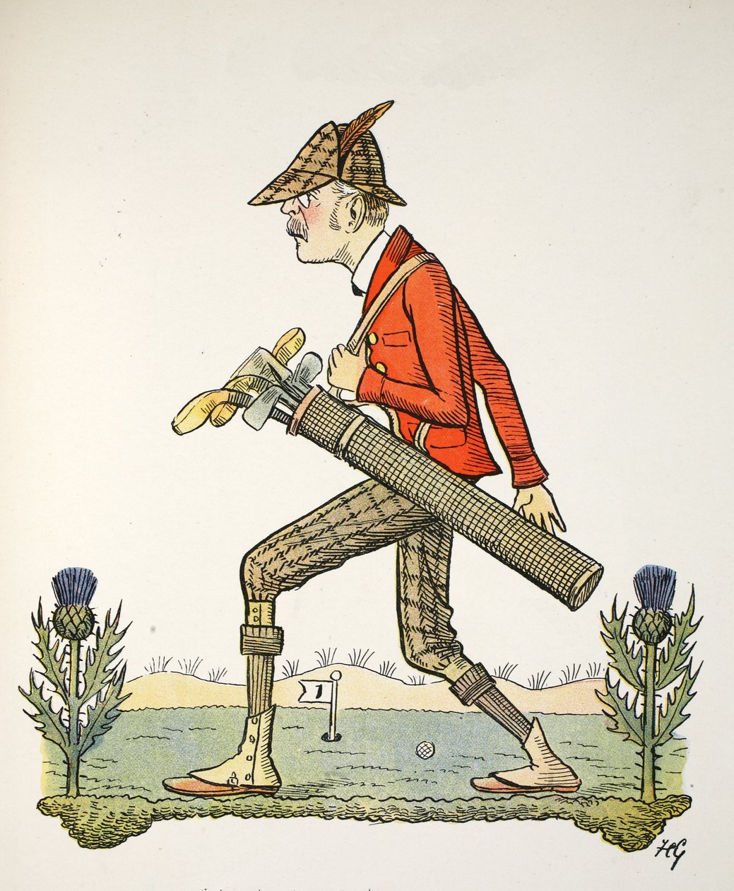 Het Onbepaalde Lidwoord, illustratie uit Het Struwwelpeter Alfabet, vers door Harold Begbie (1871-1929) door Francis Carruthers Gould
