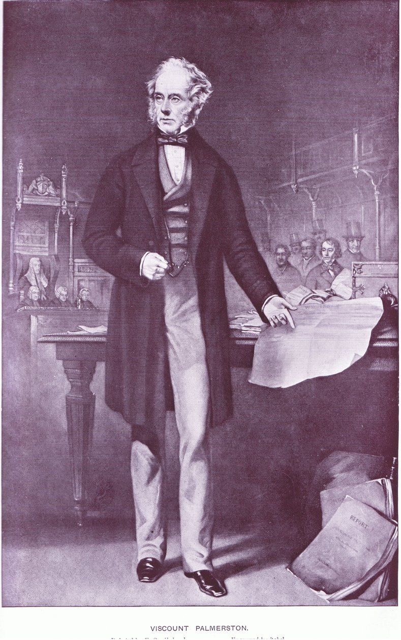 Burggraaf Palmerston door Francis Cruikshank