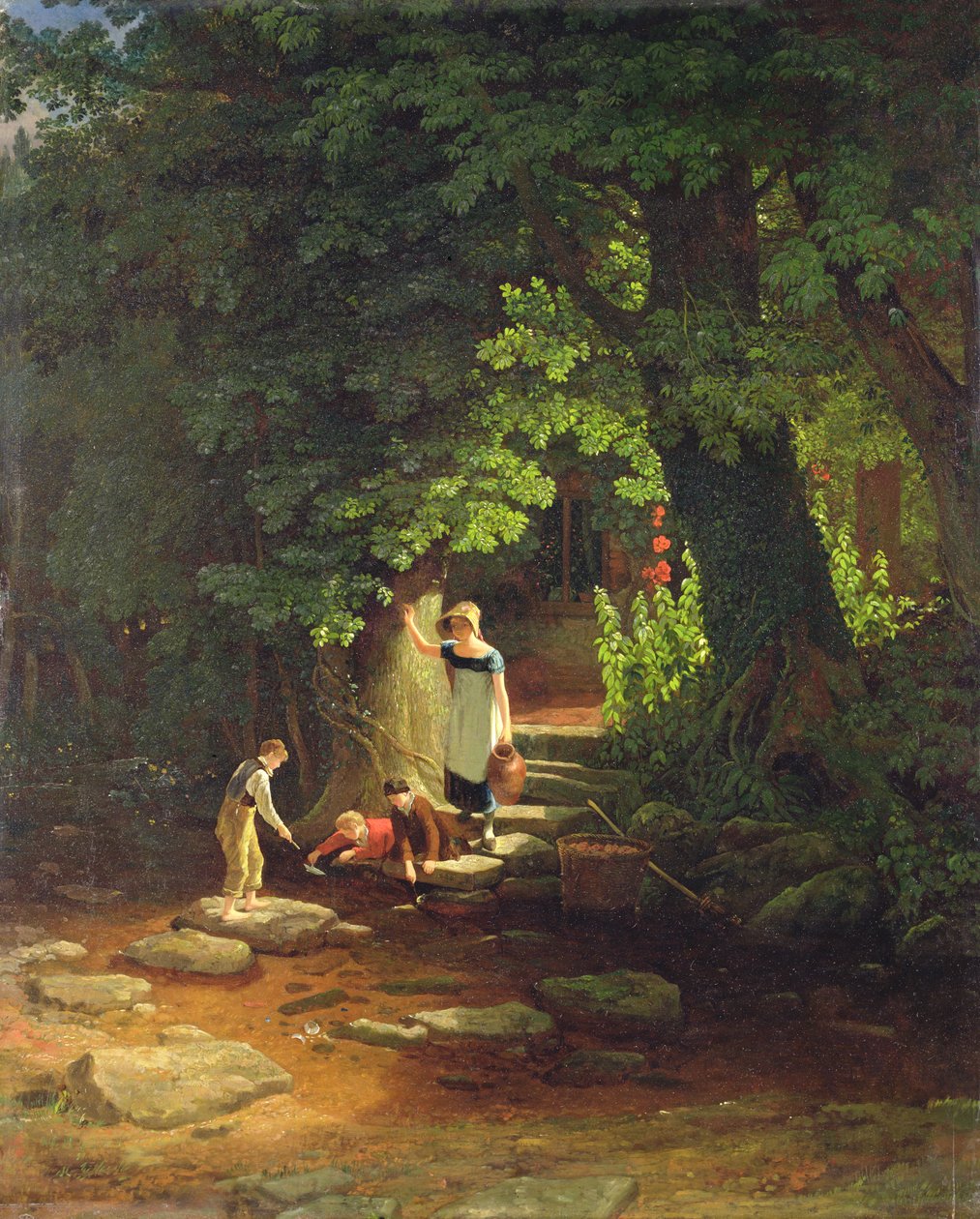 Kinderen bij een Beek, c.1822 door Francis Danby