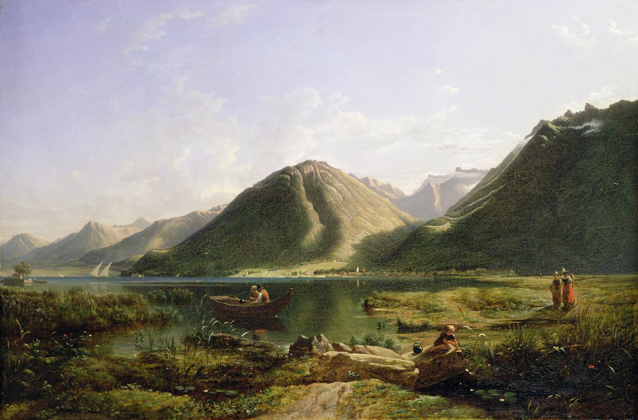 Einde van het Meer van Genève, 1835 door Francis Danby