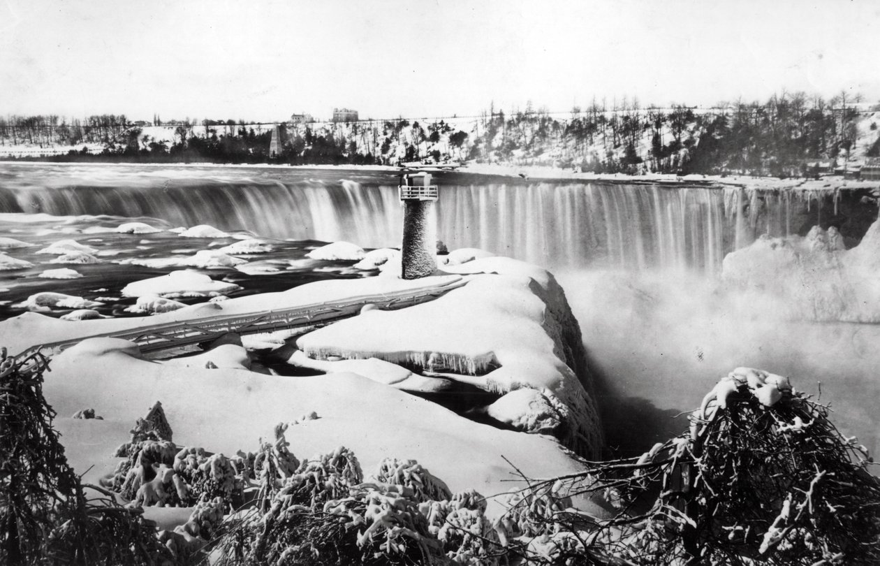 Niagara Falls in de sneeuw, ca. 1850-70 door Francis Frith