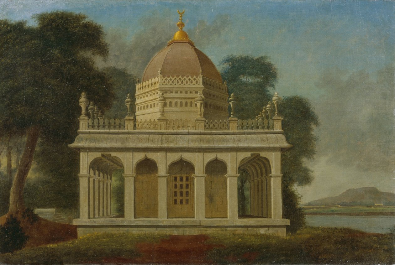 Mausoleum bij Outatori nabij Trichinopoly door Francis Swain Ward