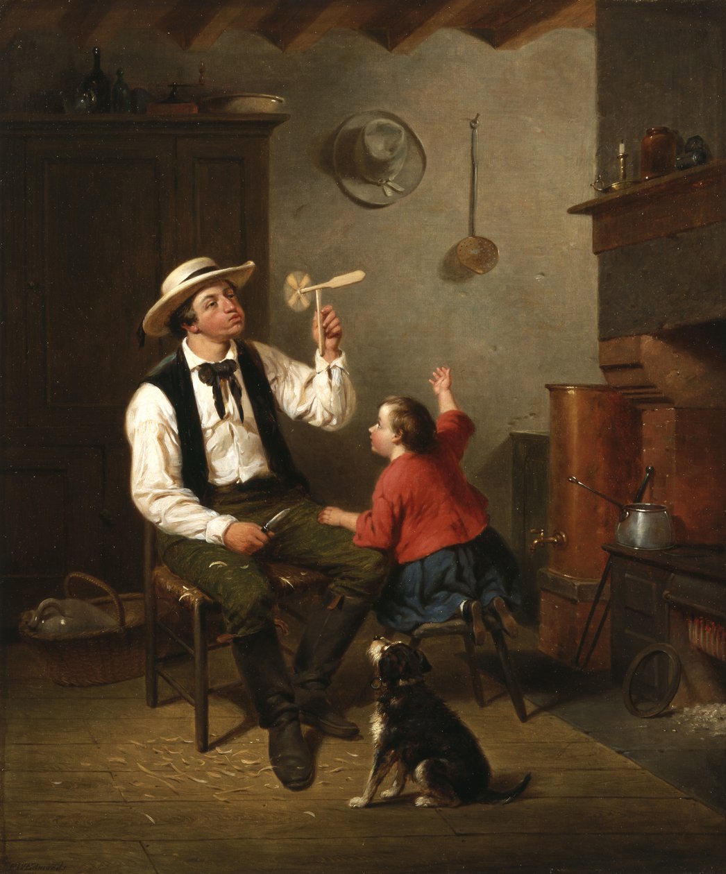 De Windmolen, 1858 door Francis William Edmonds