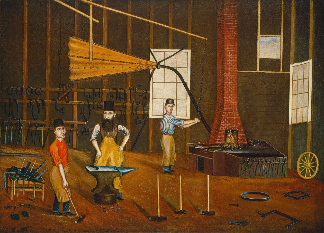 Smederij, ca. 1880 door Francis A. Beckett