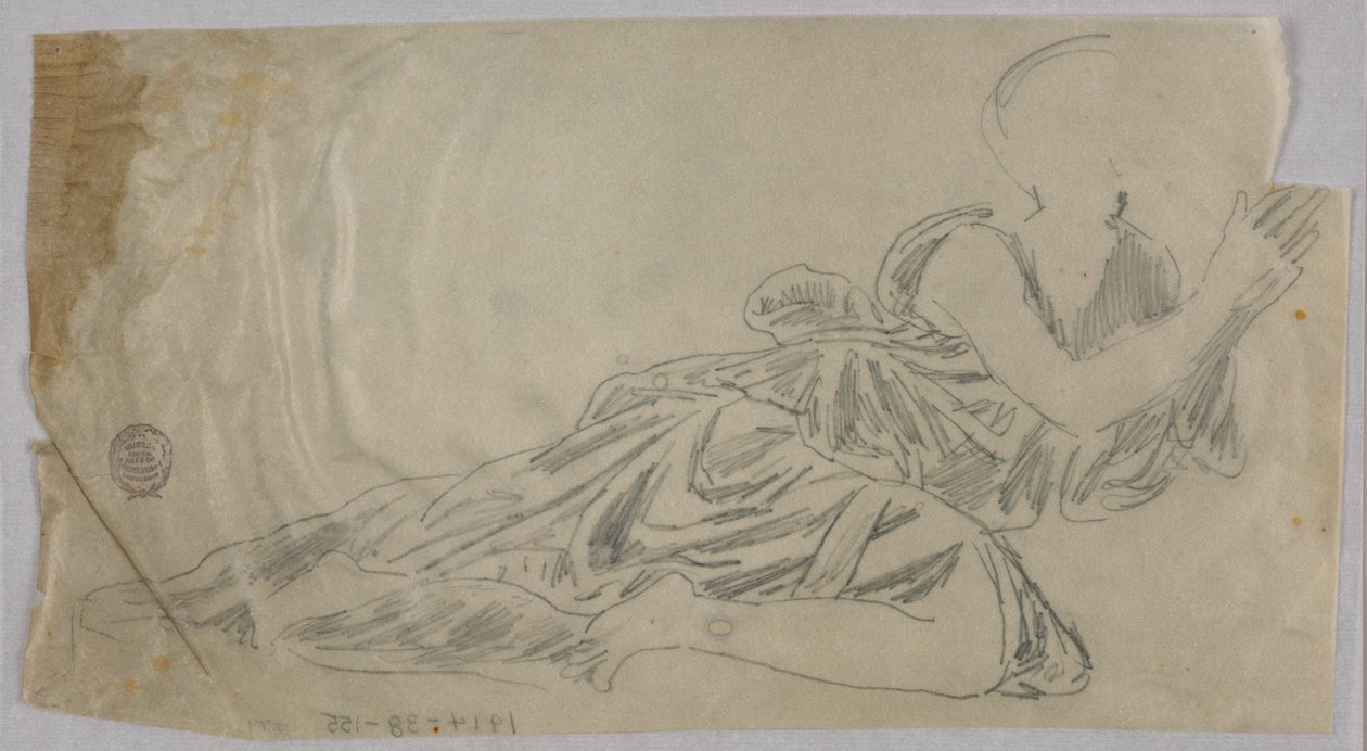 Draperiestudie door Francis Augustus Lathrop