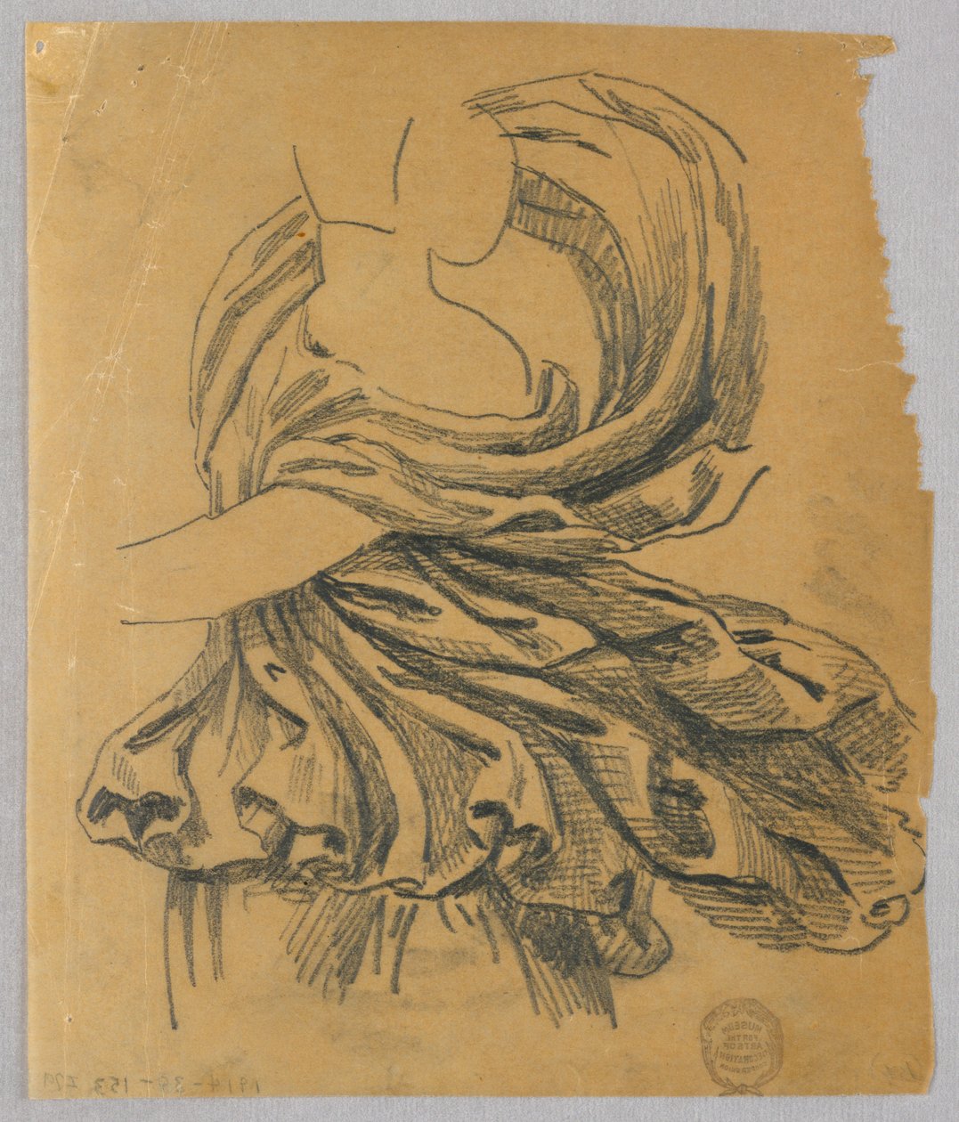 Studie van Draperie door Francis Augustus Lathrop