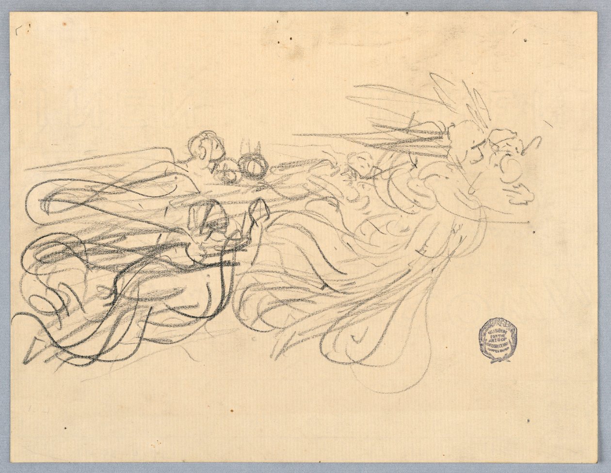 Schets van Engelen door Francis Augustus Lathrop