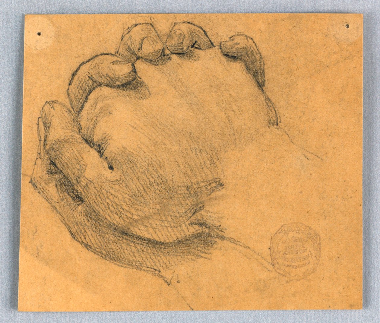 Studie van gevouwen handen door Francis Augustus Lathrop