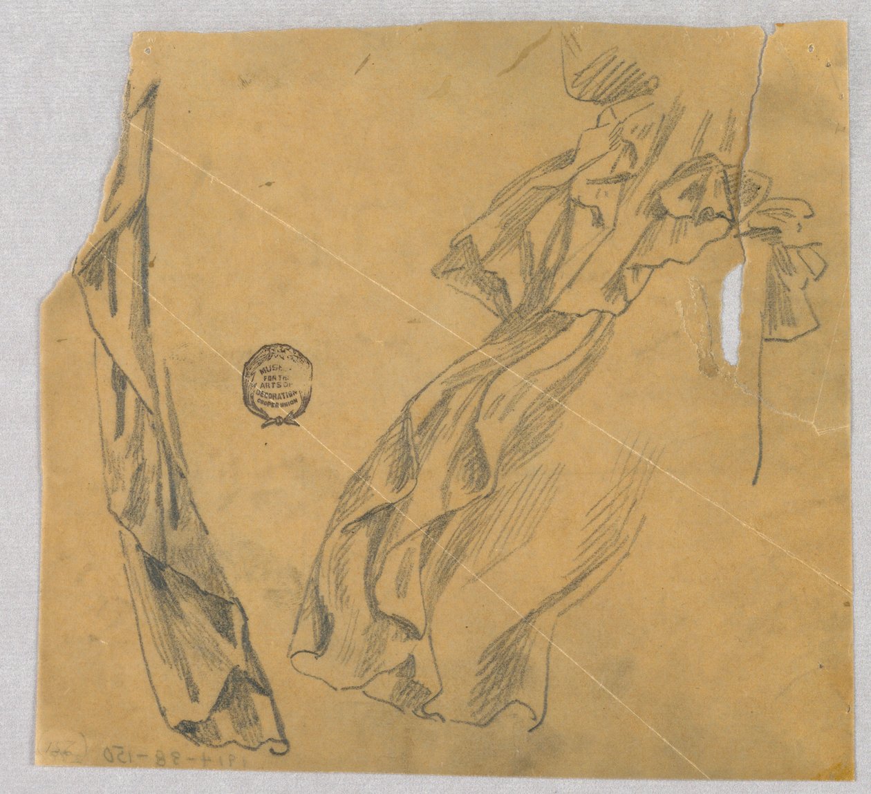 Studie van draperie door Francis Augustus Lathrop