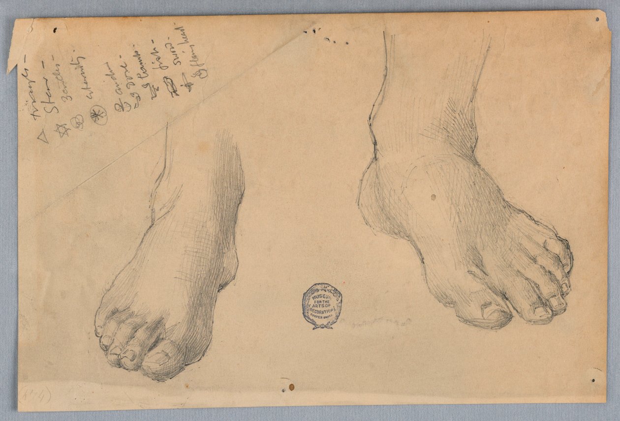 Studie van Voeten door Francis Augustus Lathrop
