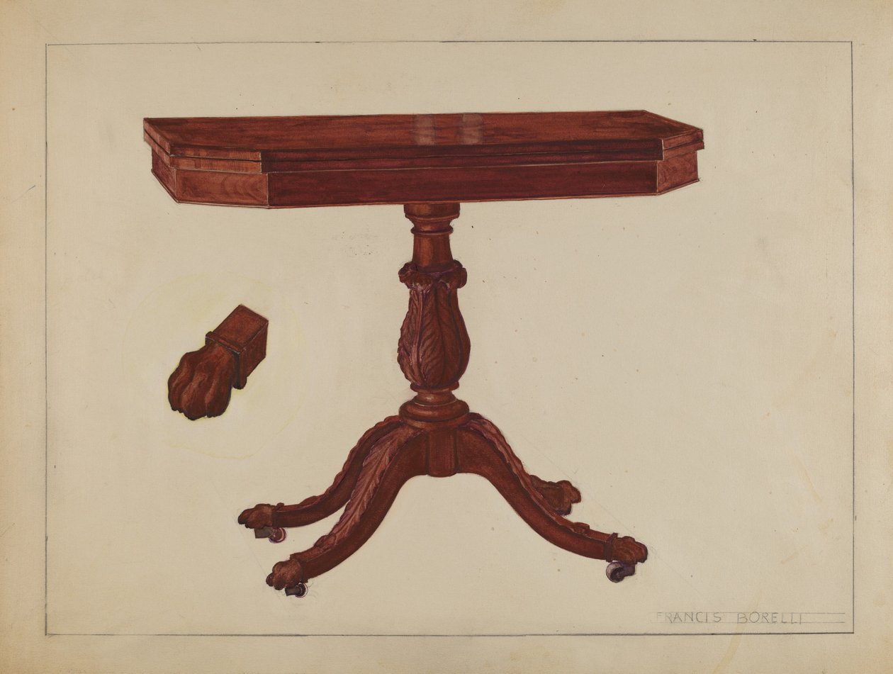 Kaarttafel door Francis Borelli