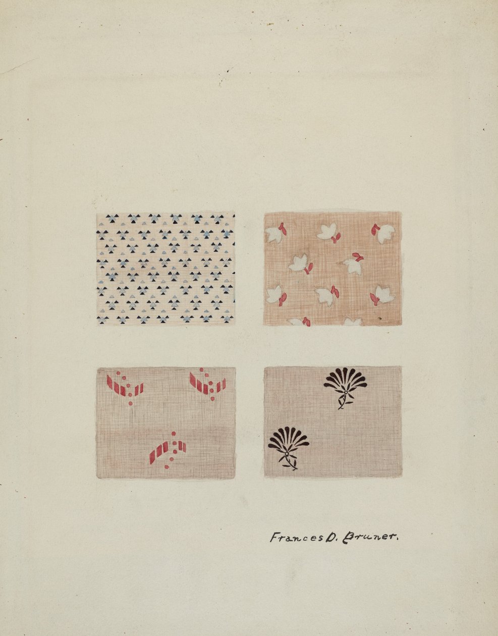 Gedrukte Textielen door Francis Bruner