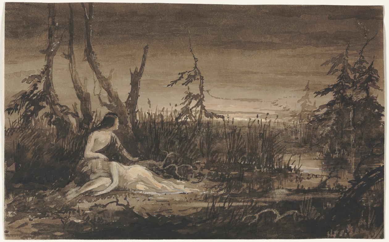 Figuren in een Landschap door Francis Danby