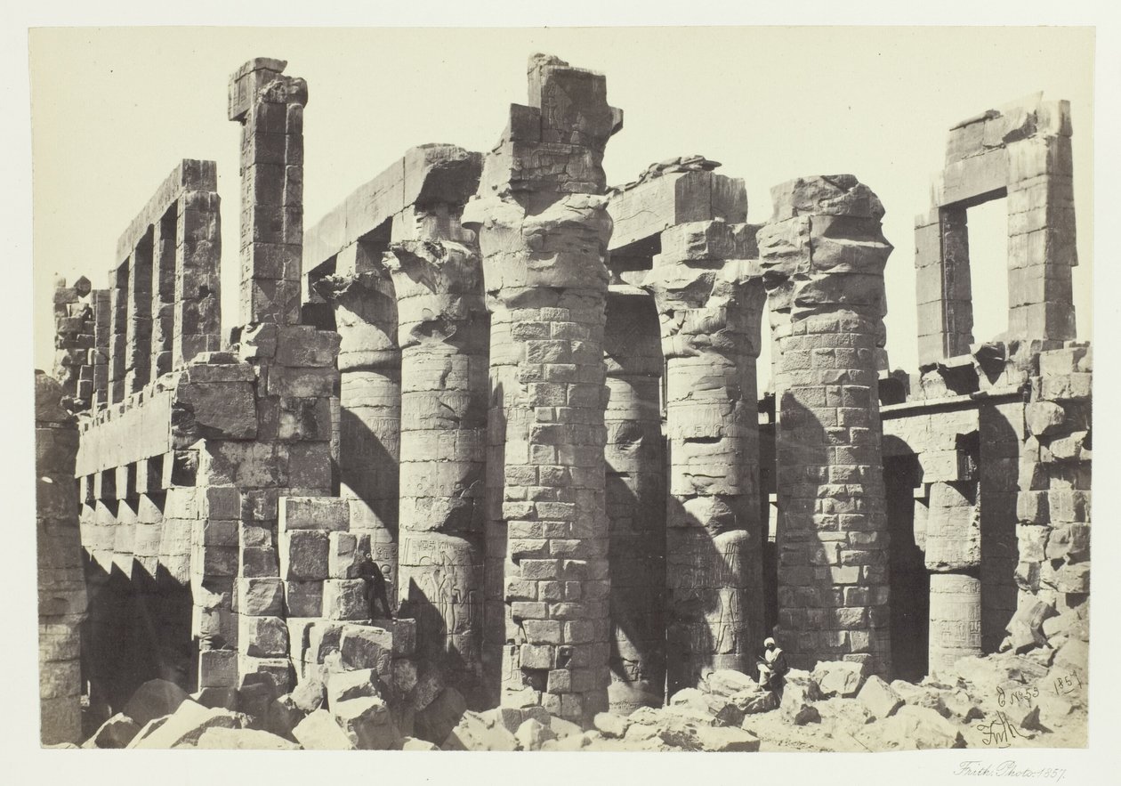 Zuilenhal, Karnac door Francis Frith