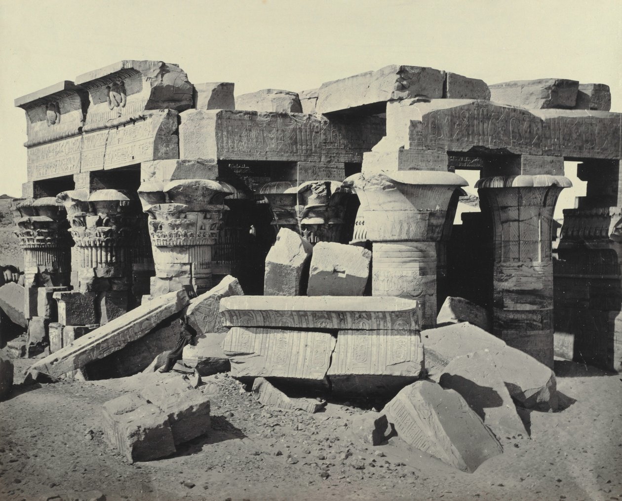 Kom Ombo, ca. 1858 door Francis Frith