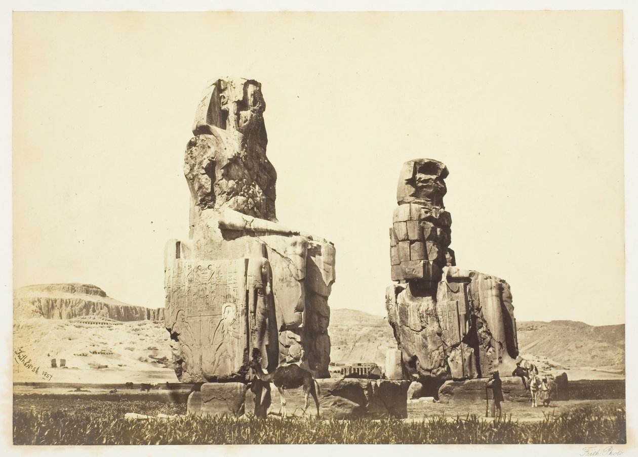 De Beelden van Memnon door Francis Frith