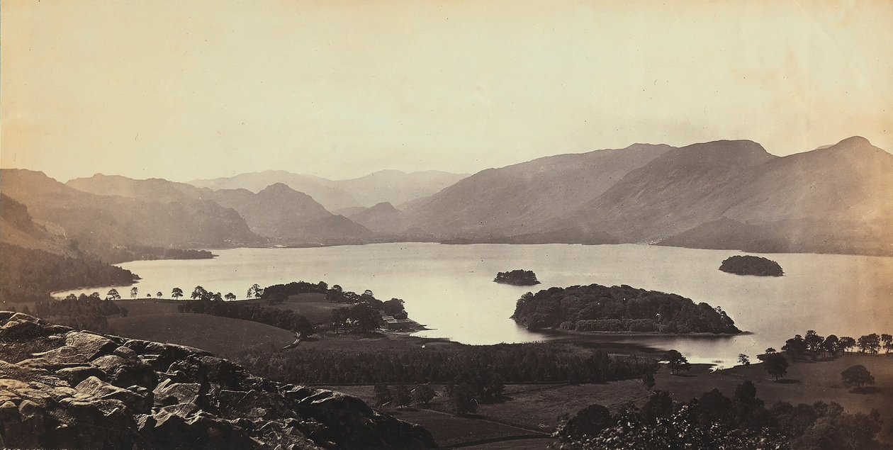 Het meer bij Derwentwater in Groot-Brittannië door Francis Frith
