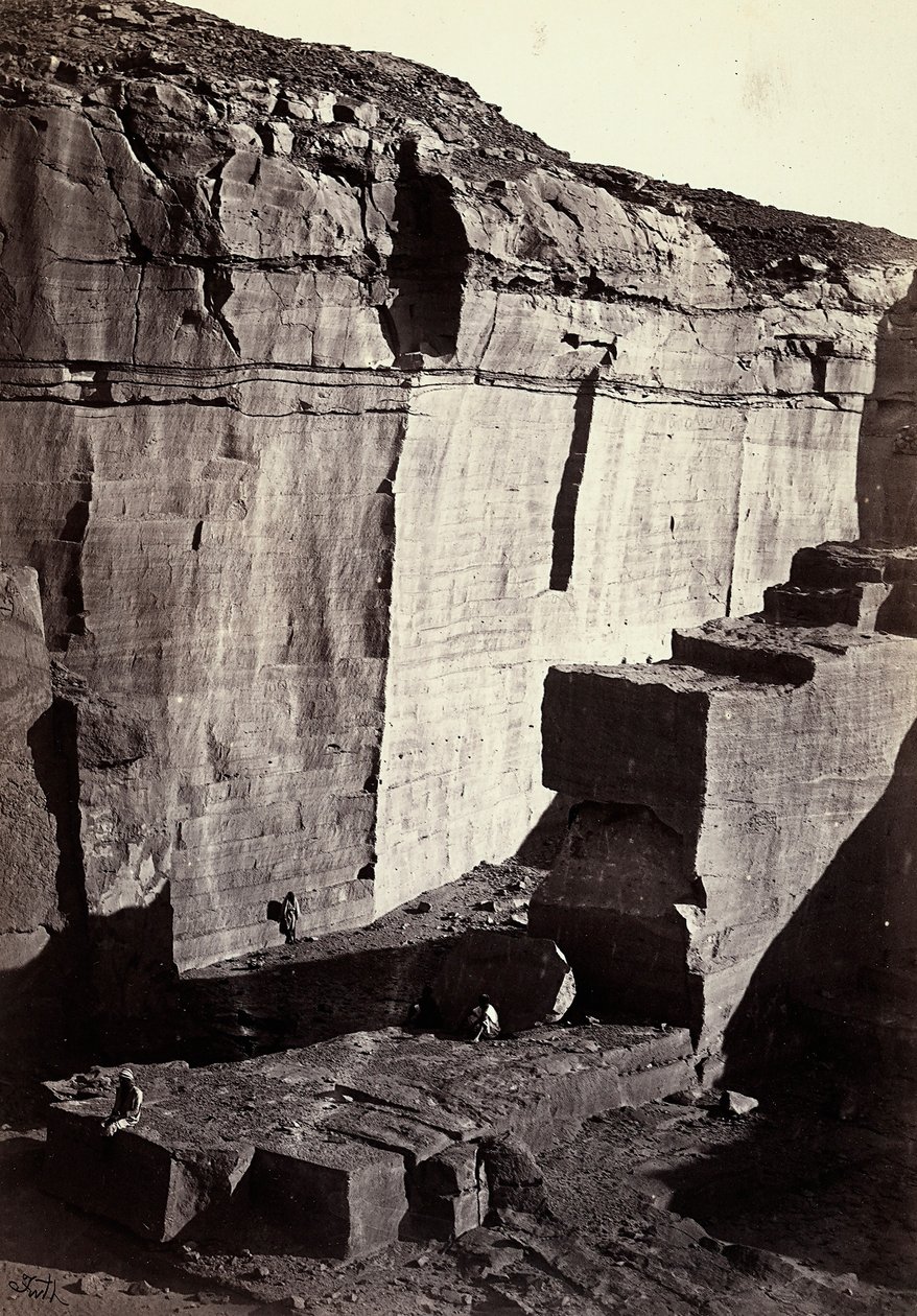 Uitzicht op de siliciumgroeven in Egypte door Francis Frith