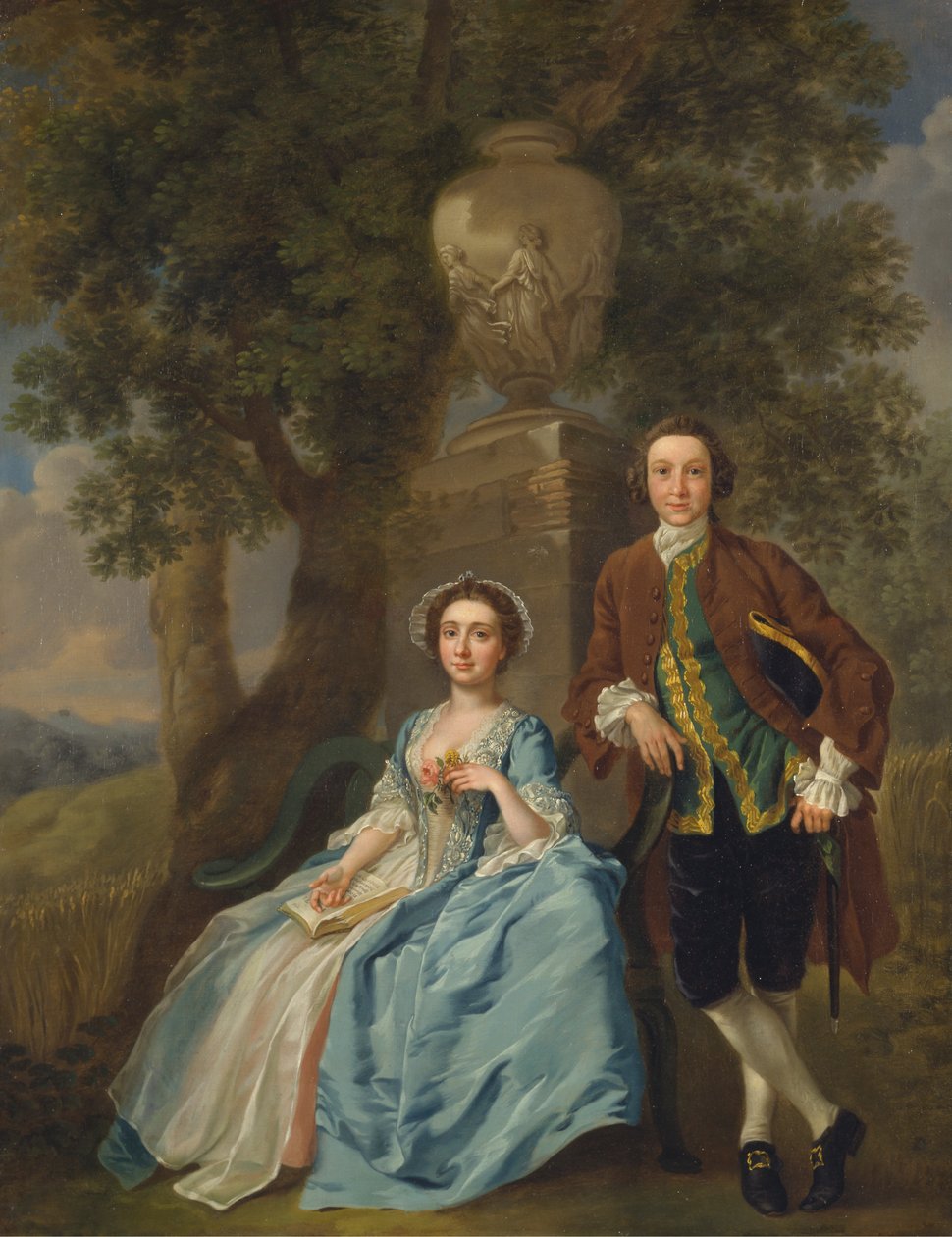 George en Margaret Rogers door Francis Hayman