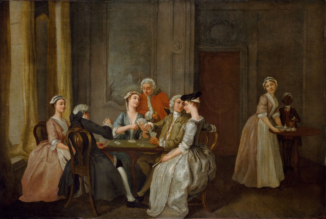 Quadrille spelen, 1740-50 door Francis Hayman