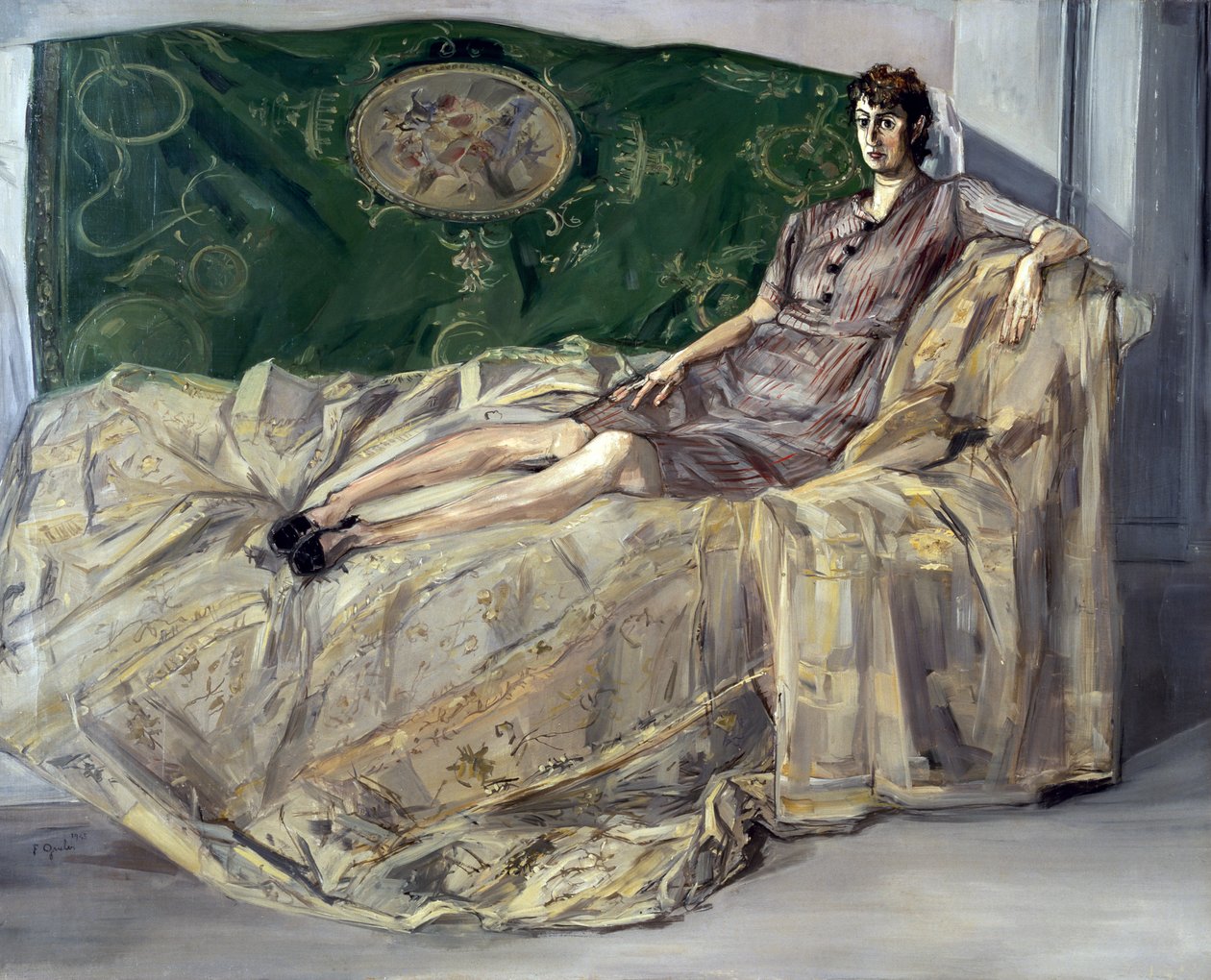 Vrouw op de bank door Francis Job Gruber