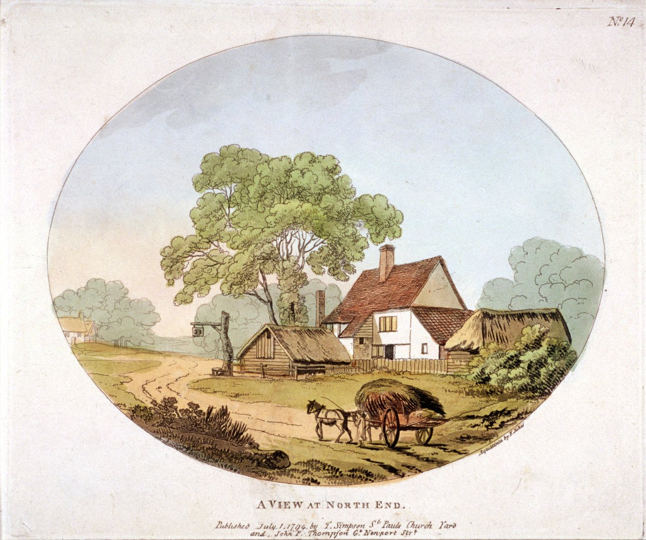 Algemeen Uitzicht op Hampstead, Londen door Francis Jukes