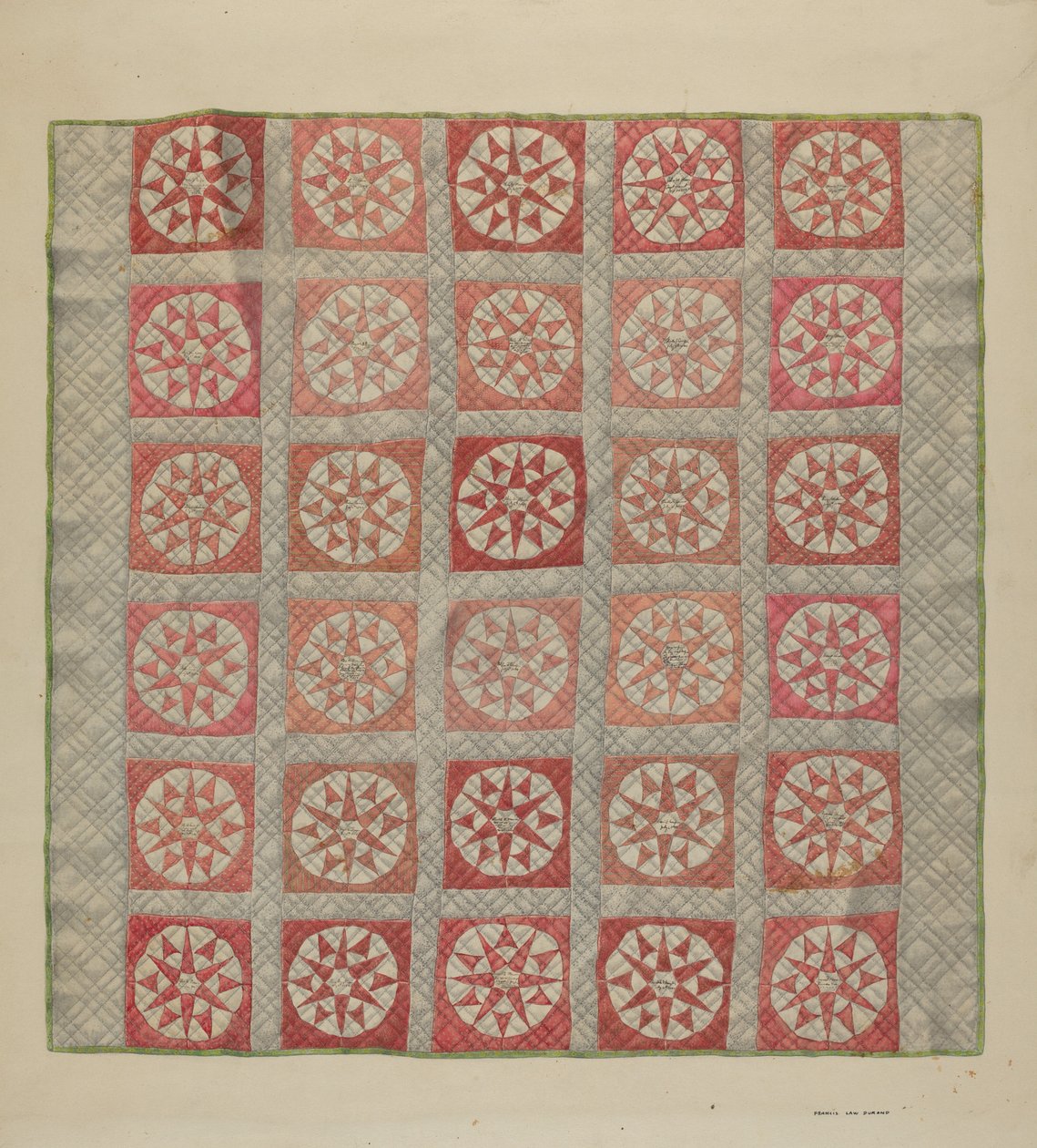 Quilt (Wieg Quilt) door Francis Law Durand