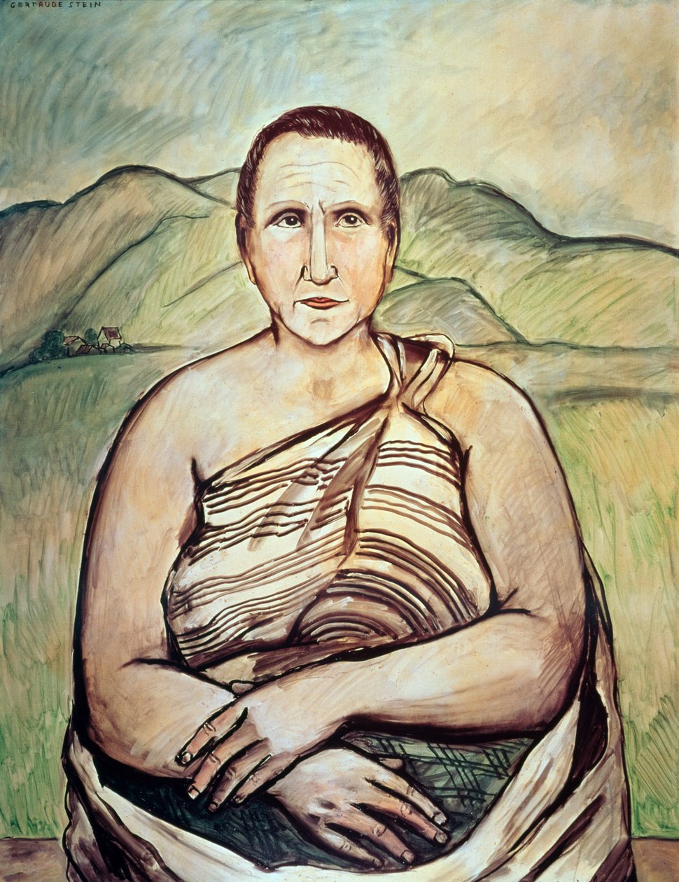 Gertrude Stein (1874-1946) (oil on canvas) door Francis Picabia