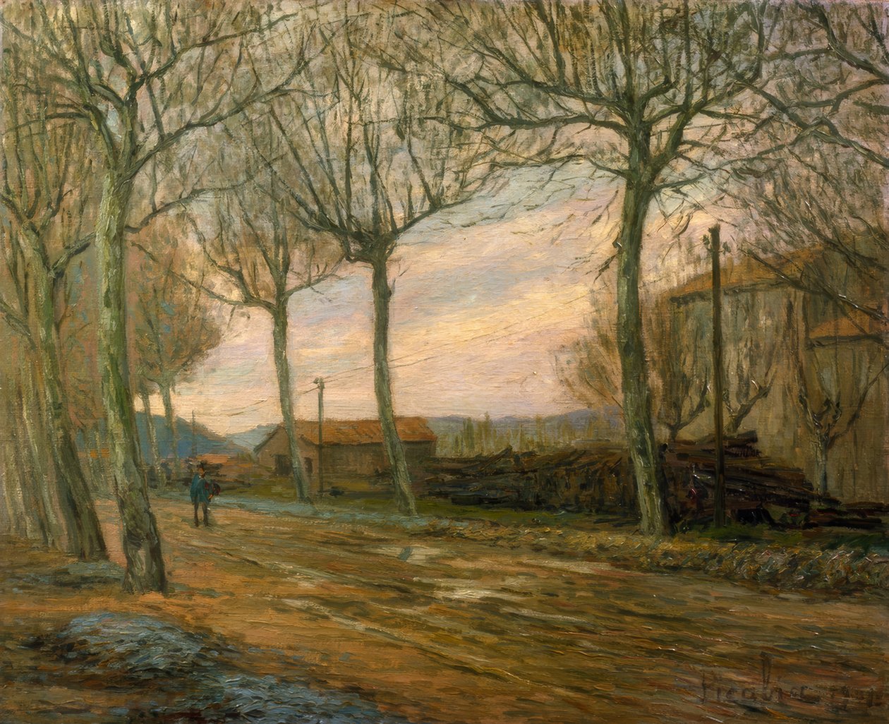 Landschap met zwerver door Francis Picabia