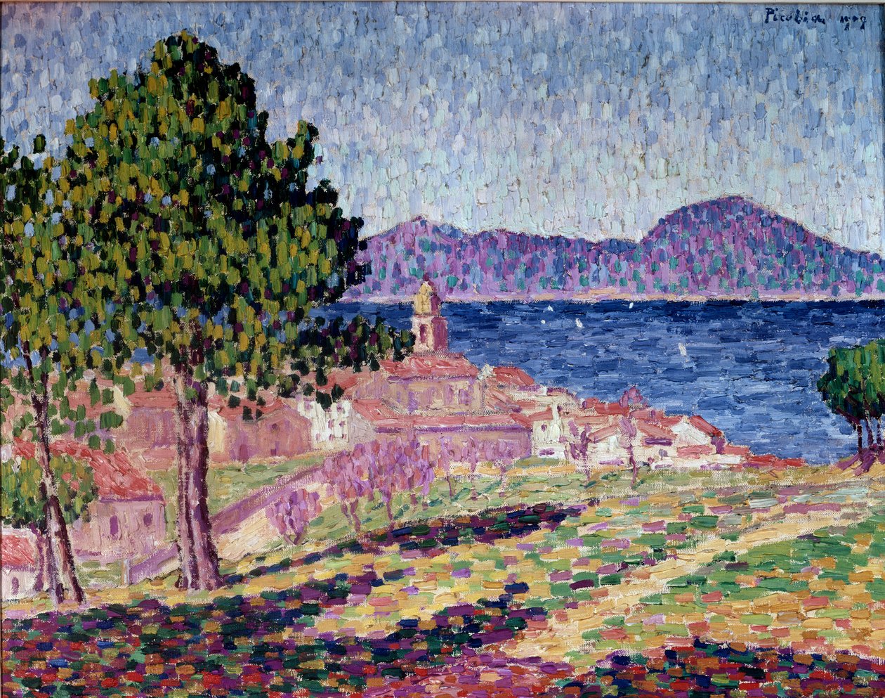 Uitzicht op Saint Tropez, de Citadel door Francis Picabia