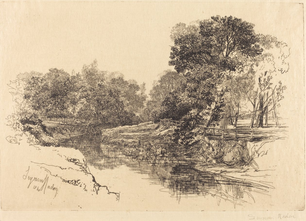 Een rivier in Ierland door Francis Seymour Haden