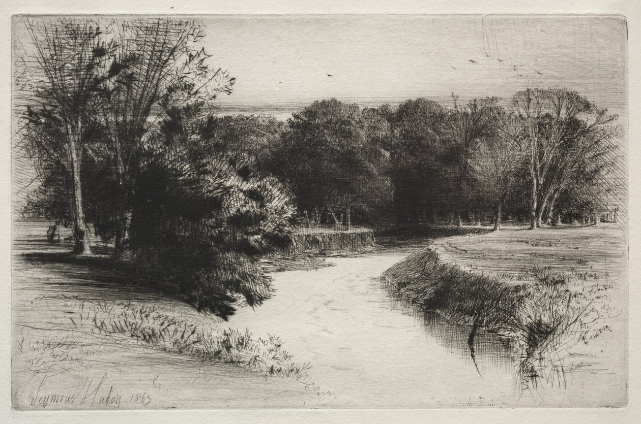 Een zonsondergang in Ierland door Francis Seymour Haden
