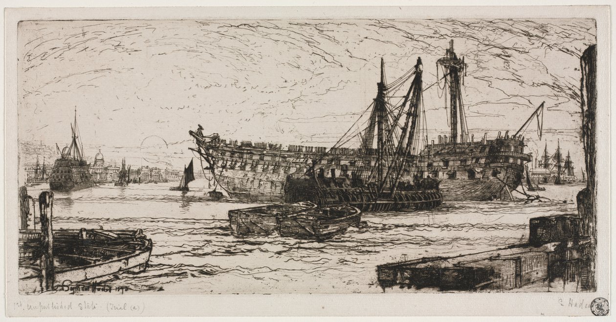 Het Uiteenvallen van de Agamemnon door Francis Seymour Haden