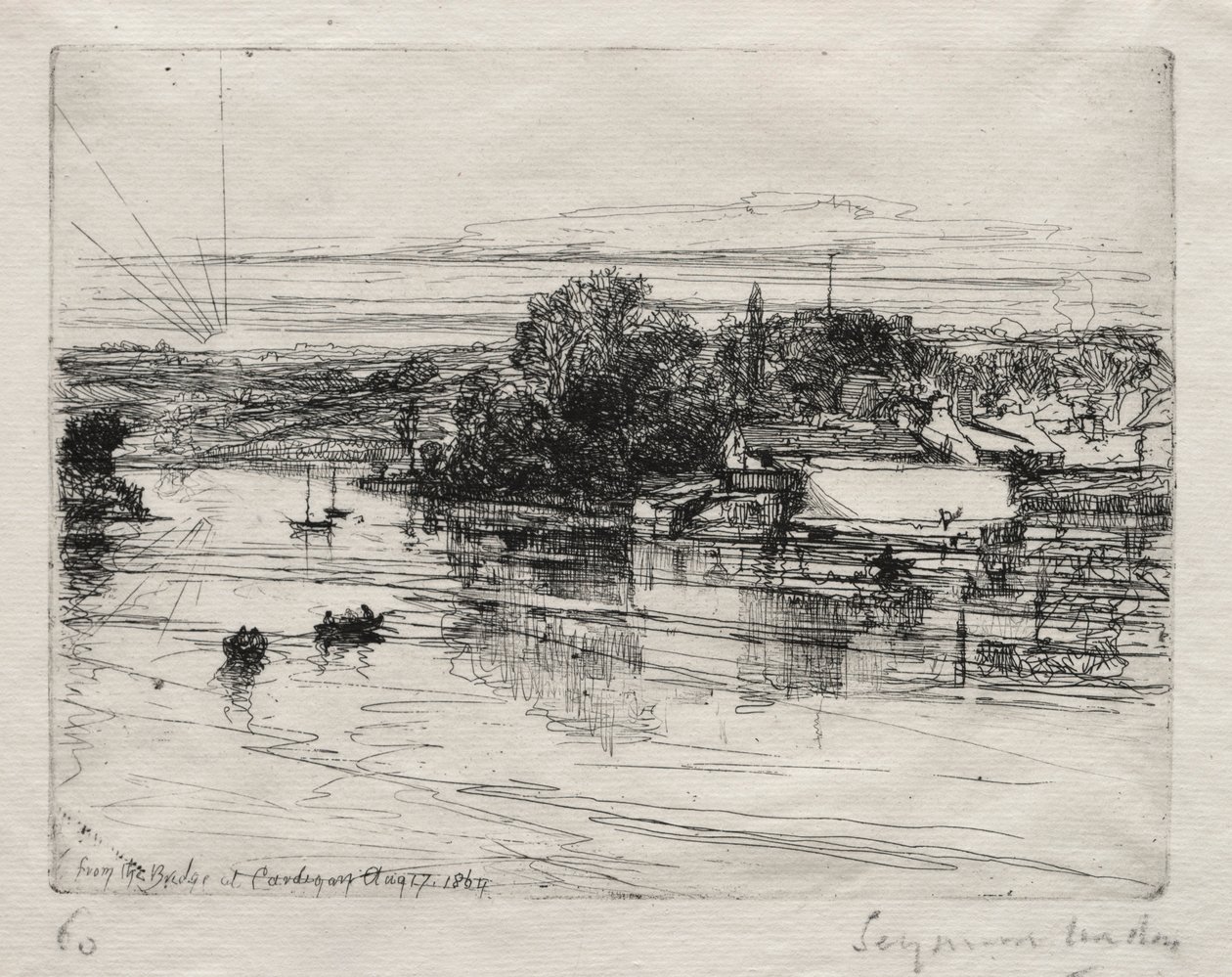 Cardigan Bridge door Francis Seymour Haden