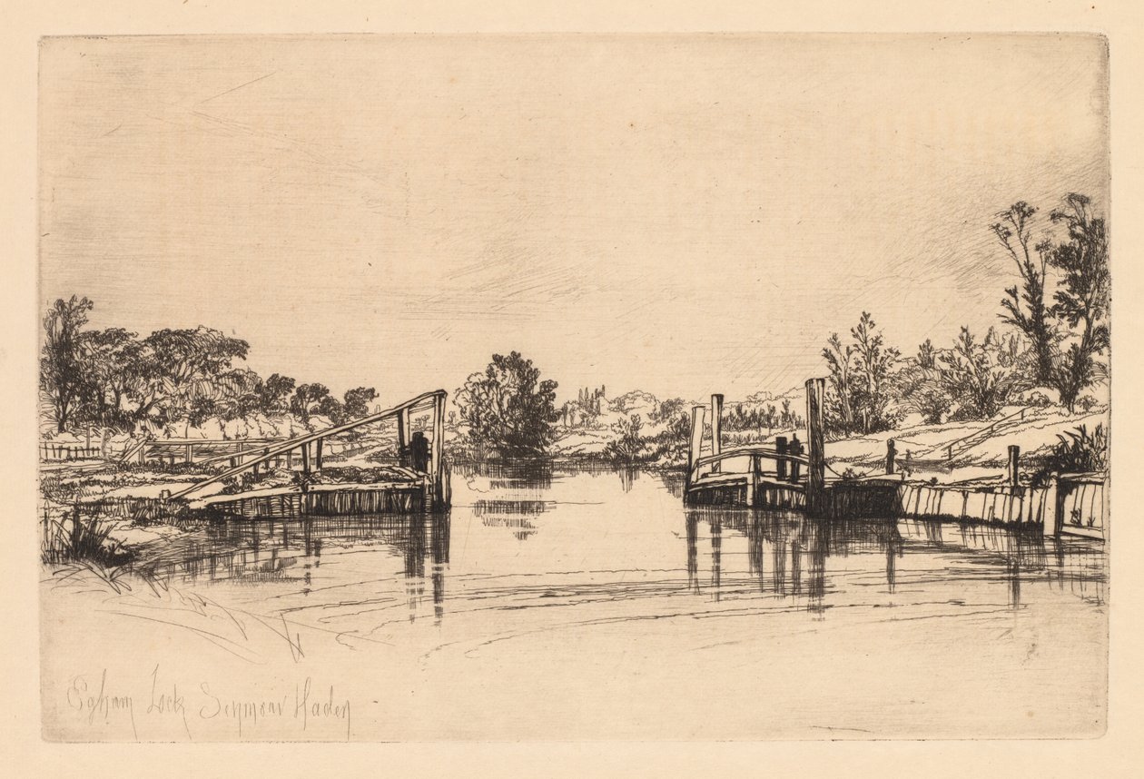Egham Sluis door Francis Seymour Haden