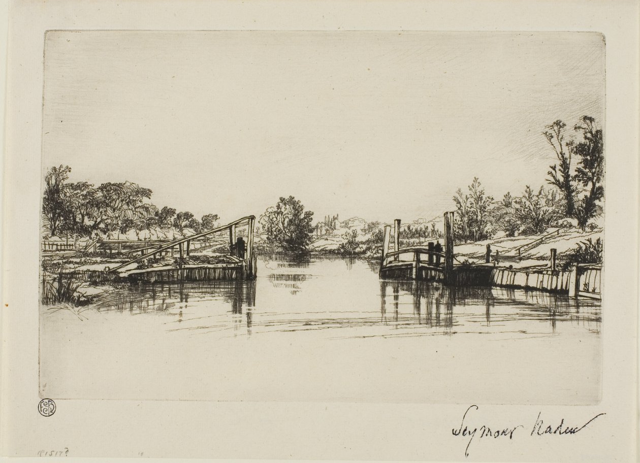 Egham Lock door Francis Seymour Haden