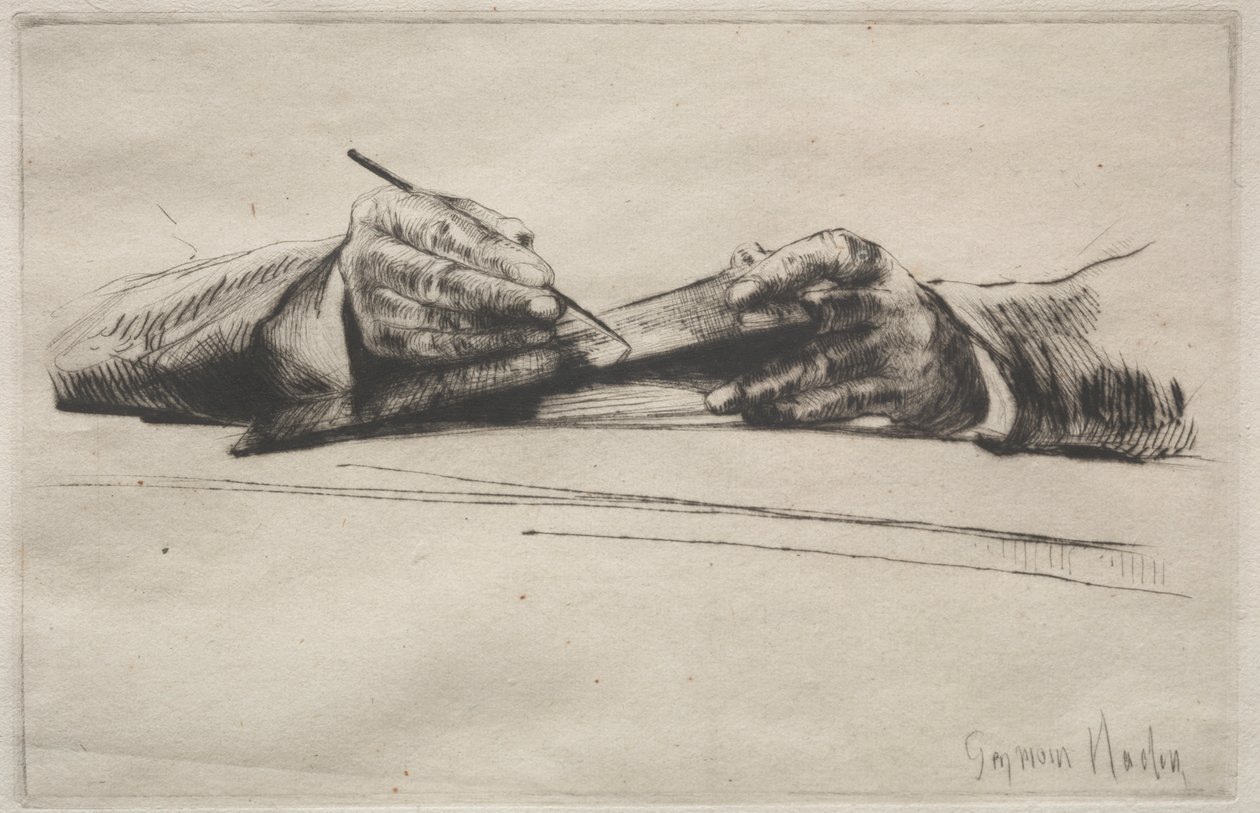 Handen Droogpunt door Francis Seymour Haden