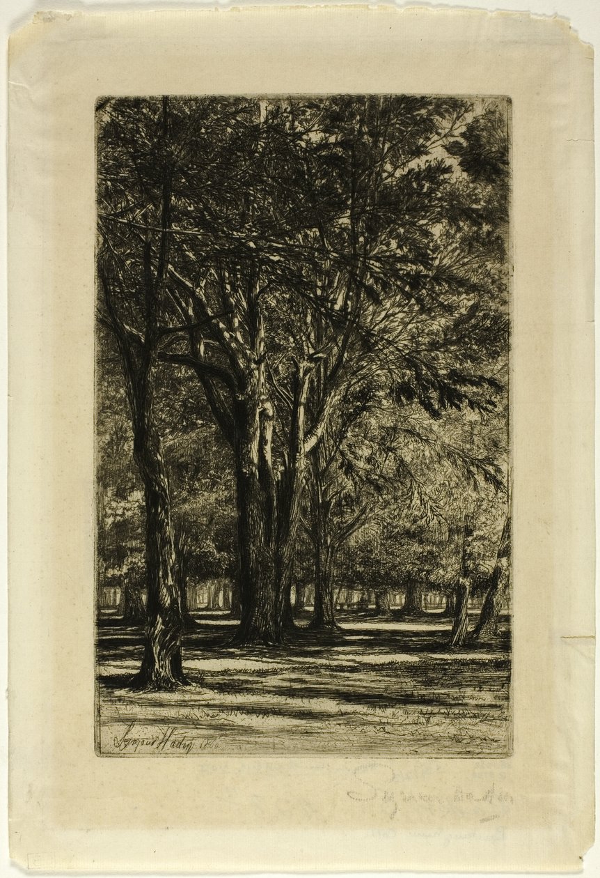 Kensington Gardens, nr. II (grote plaat) door Francis Seymour Haden