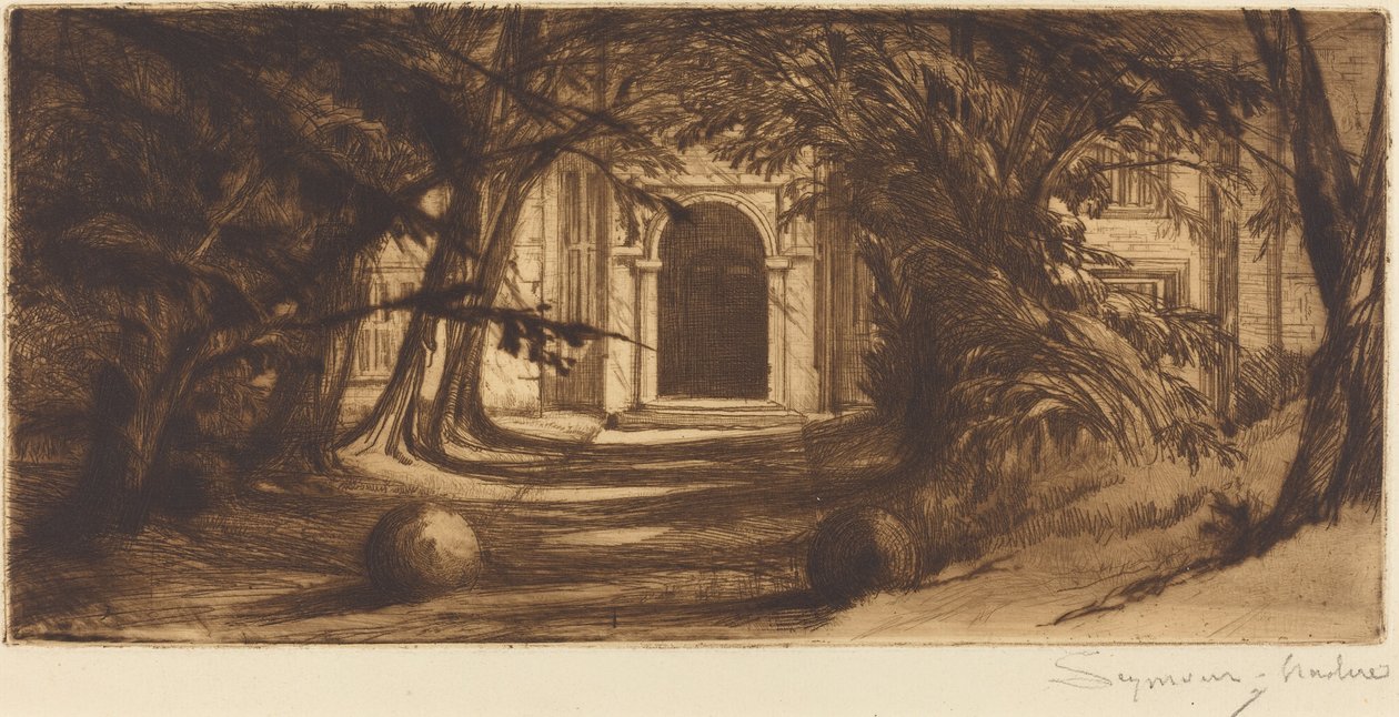 Mytton Hall door Francis Seymour Haden