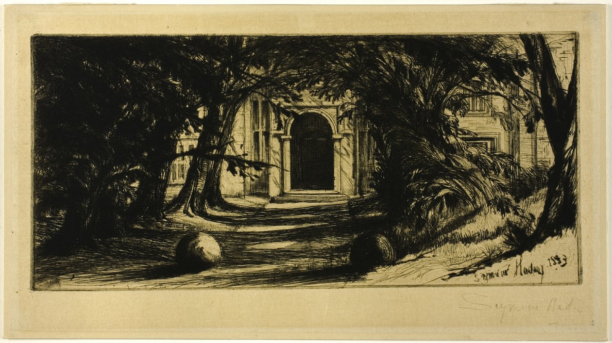 Mytton Hall door Francis Seymour Haden