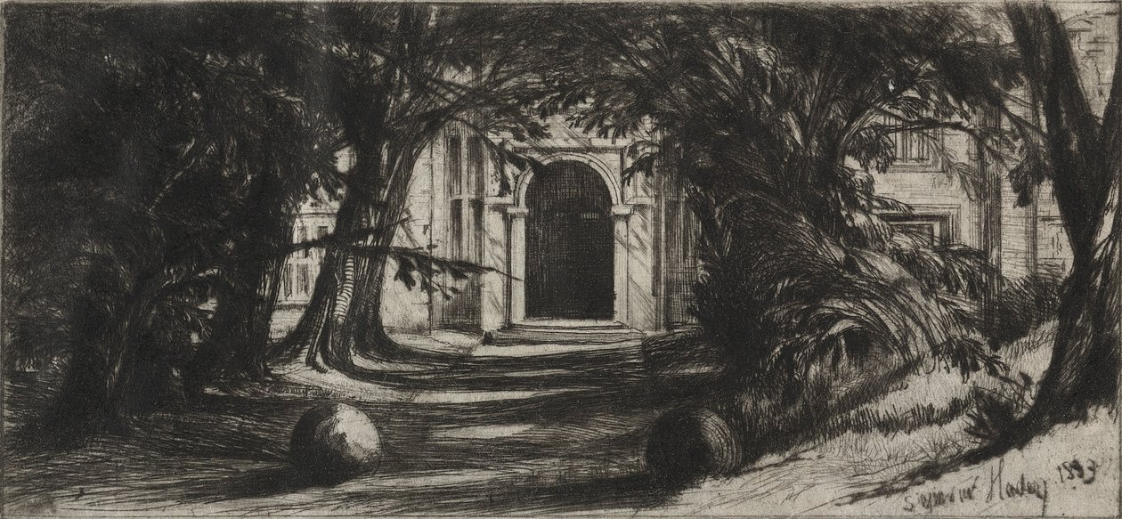 Mytton Hall door Francis Seymour Haden