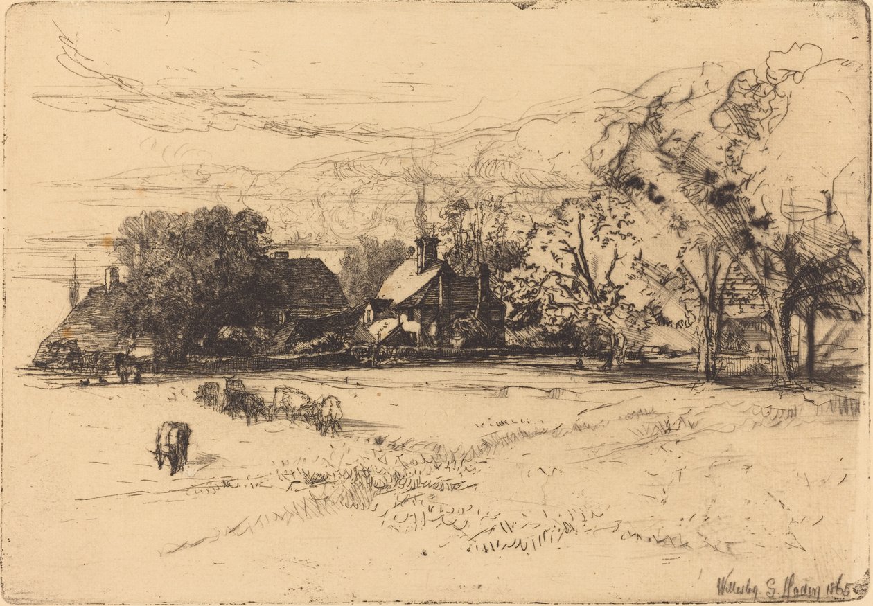 Oude Willesley Huis door Francis Seymour Haden