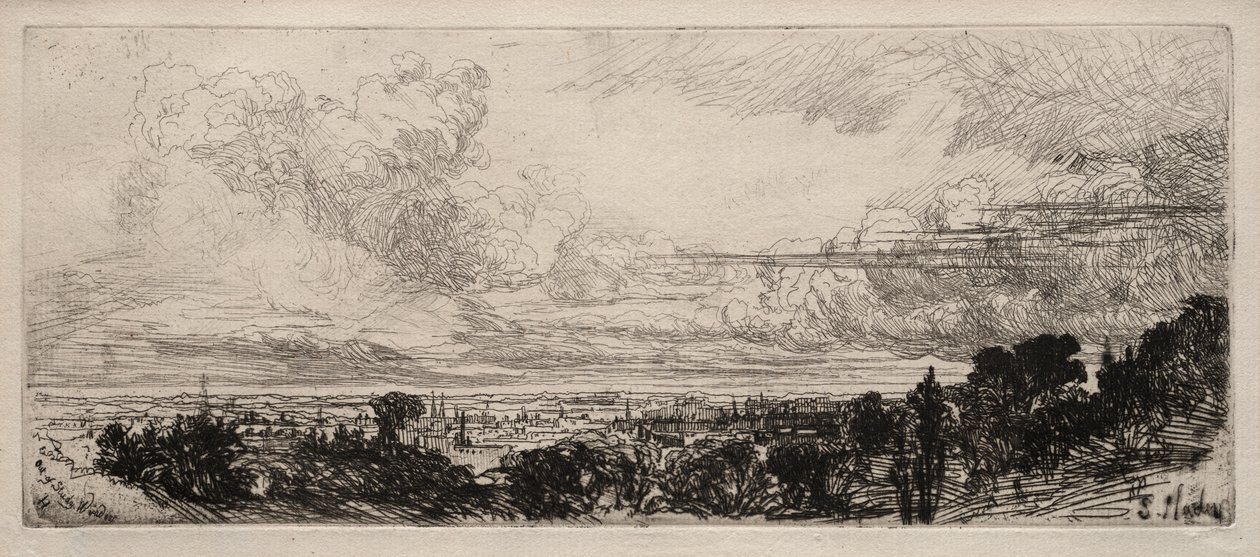 Uit het studieraam door Francis Seymour Haden
