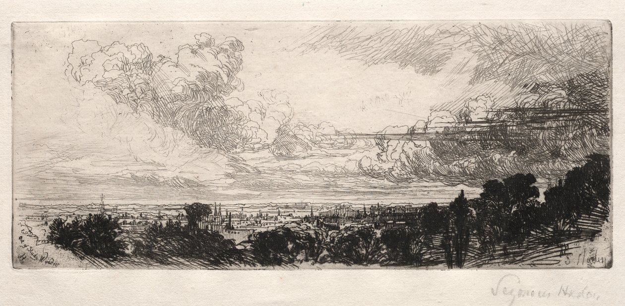 Uit het Studiekamerraam door Francis Seymour Haden