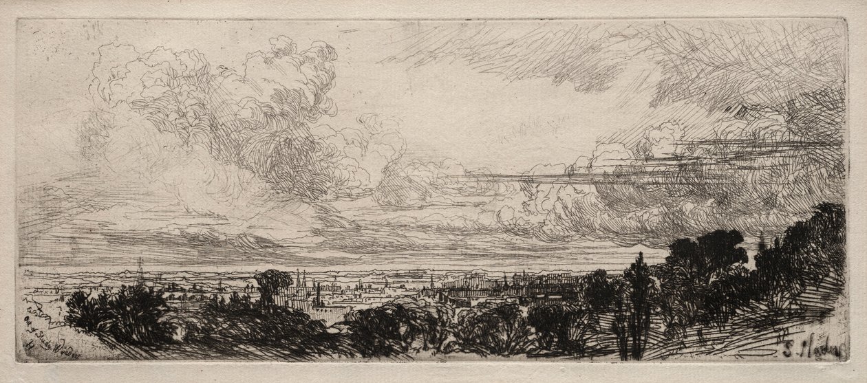 Uit het studieraam door Francis Seymour Haden