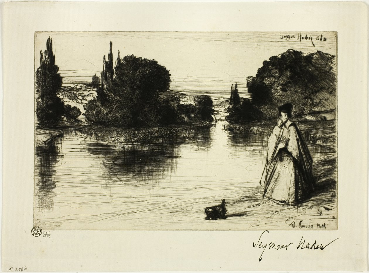 Het sleepad door Francis Seymour Haden